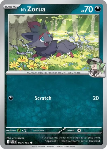 N's Zorua – SV09: Journey Together 097/159 / Common