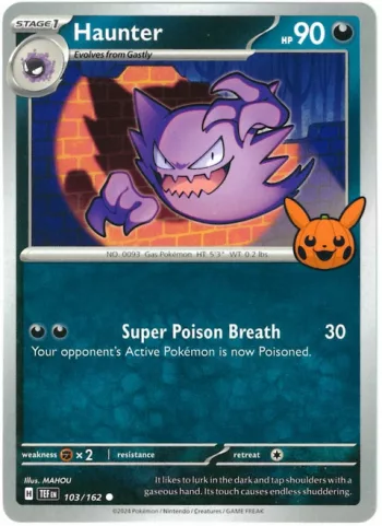 Haunter - SV05: Temporal Forces (TEF) 103/162 / Common (Trick or Trade stamp)