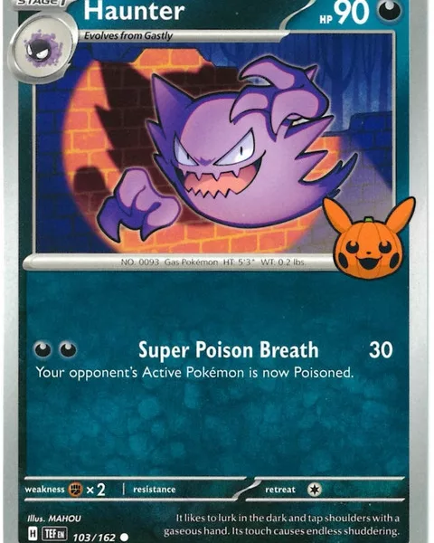 Haunter - SV05: Temporal Forces (TEF) 103/162 / Common (Pikachu Pumpkin Stamp)