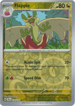 Flapple – SV08: Surging Sparks (SSP) 139/191 / Uncommon Reverse Holo