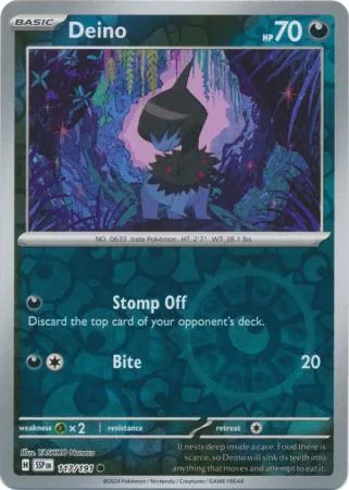 Deino – SV08: Surging Sparks (SSP) 117/191 / Common Reverse Holo