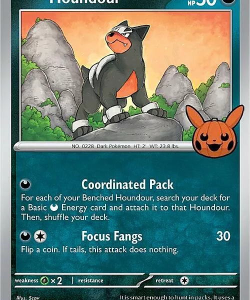 Houndour - SV03: 131/197 / Common (Trick or Trade Stamp)