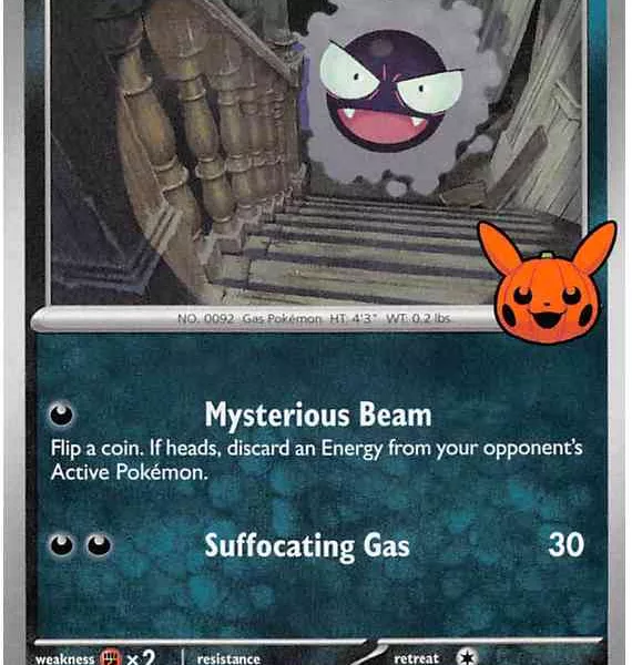 Gastly - SV05: Temporal Forces (TEF) 102/162 / Common (Trick or Trade stamp)