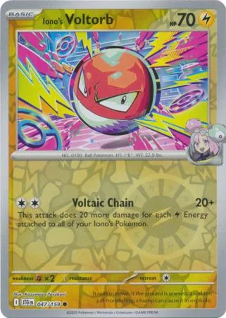 Iono's Voltorb– SV09: Journey Together 047/159 / Common Reverse Holo